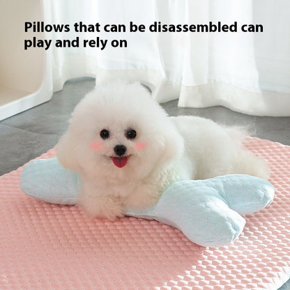 Breathable Cooling Pet Bed Mat – Soft Non-Slip Summer Sleeping Mat for Dogs & Cats