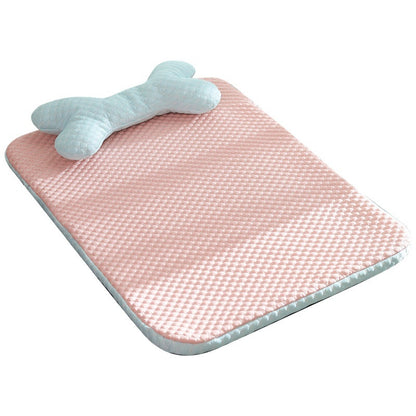 Breathable Cooling Pet Bed Mat – Soft Non-Slip Summer Sleeping Mat for Dogs & Cats
