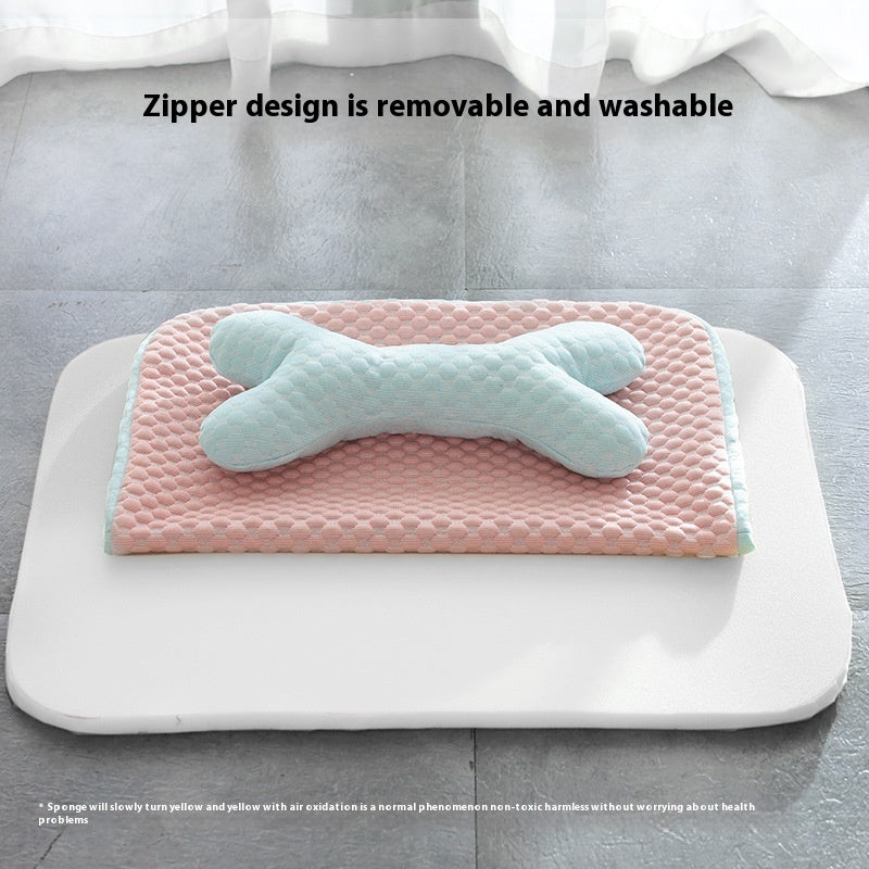 Breathable Cooling Pet Bed Mat – Soft Non-Slip Summer Sleeping Mat for Dogs & Cats