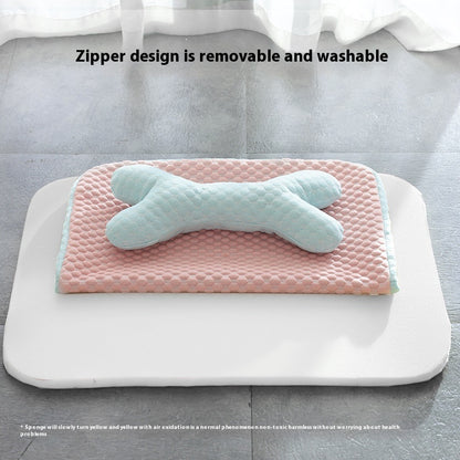 Breathable Cooling Pet Bed Mat – Soft Non-Slip Summer Sleeping Mat for Dogs & Cats