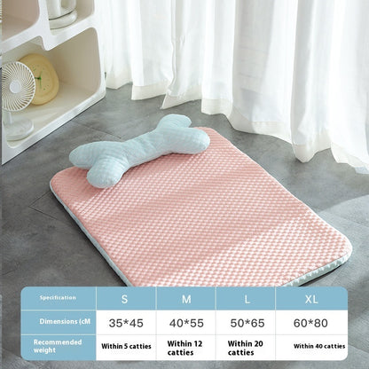 Breathable Cooling Pet Bed Mat – Soft Non-Slip Summer Sleeping Mat for Dogs & Cats