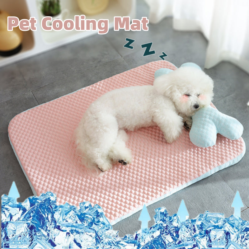 Breathable Cooling Pet Bed Mat – Soft Non-Slip Summer Sleeping Mat for Dogs & Cats
